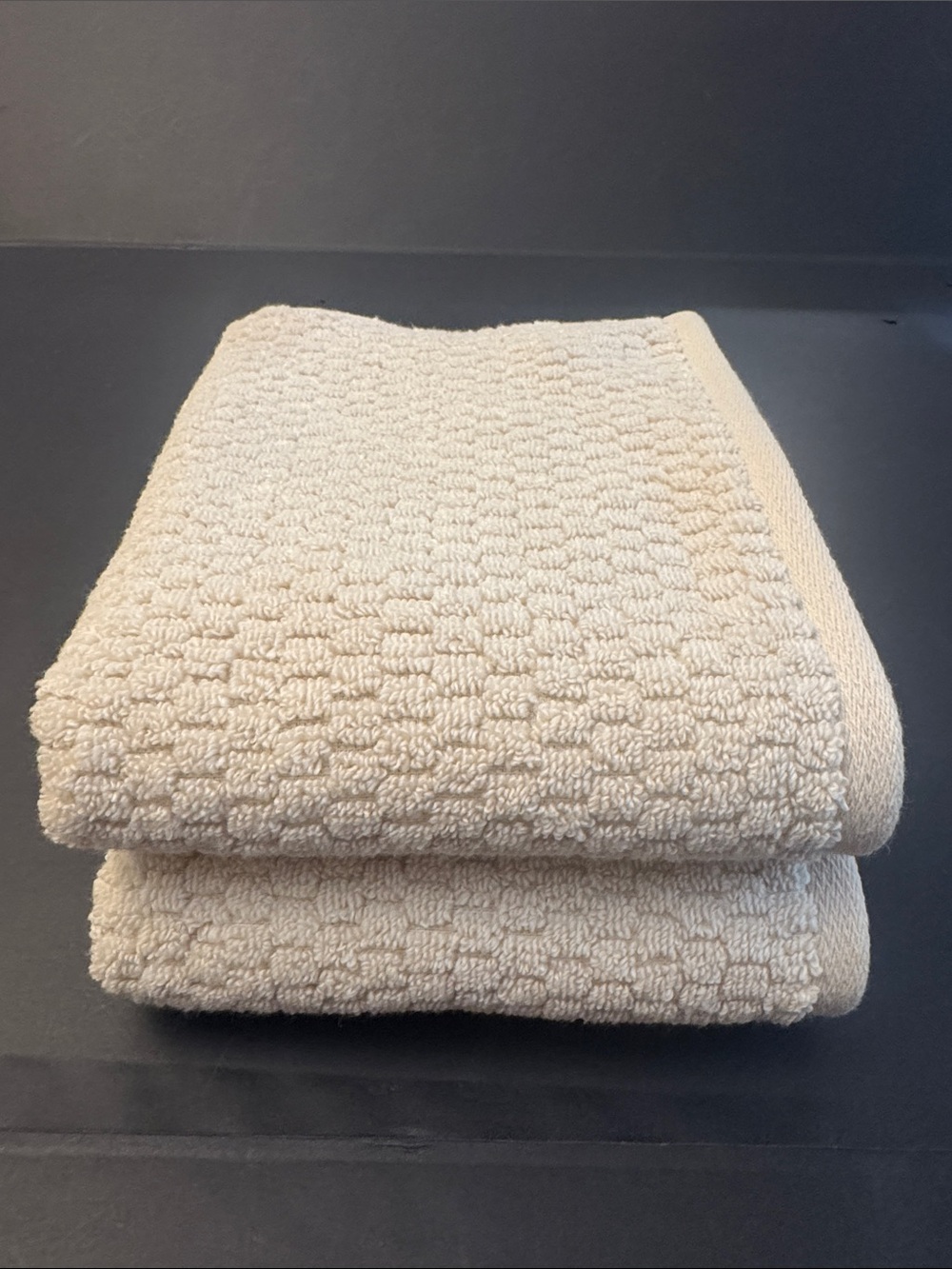 8pc TRULY LOU Quick Dry Zero Twist Cotton Bath Towel Set - Birch - Bone - Picture 8 of 10